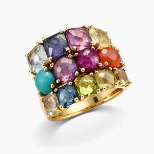 Ippolita 18K Gold Multistone “Summer Rainbow” Rock Candy Cocktail Ring